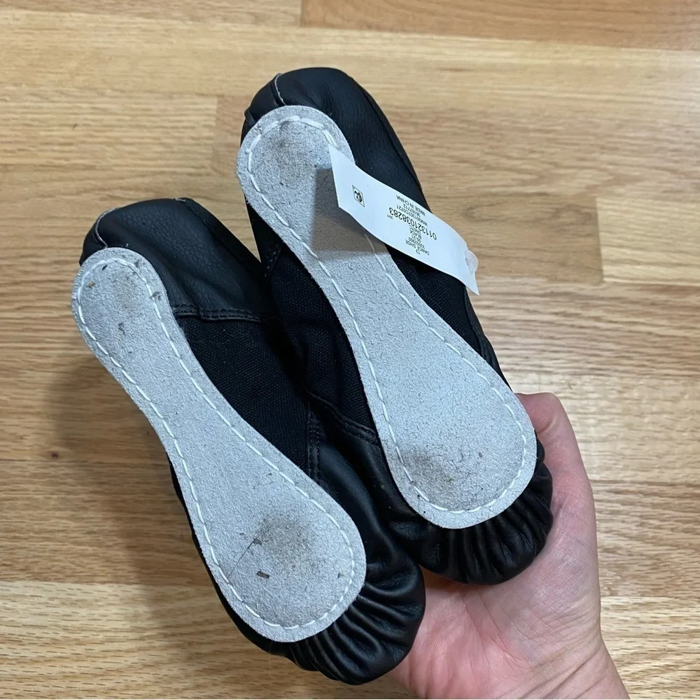 Danskin Ballet Shoes NWT Black Sz 13 Dance Flats Slip On Kids Girls